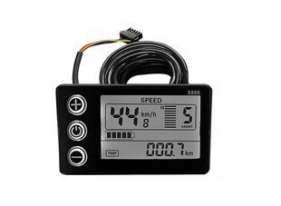 Цифровой дисплей S866 24V/36V/48V | Спидометр для электровелосипеда,самоката большой экран, SM 5PIN S866 SM 5PIN фото